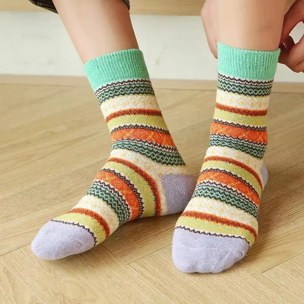 Smiley Vintage Soft Designer Socks for All Seasons