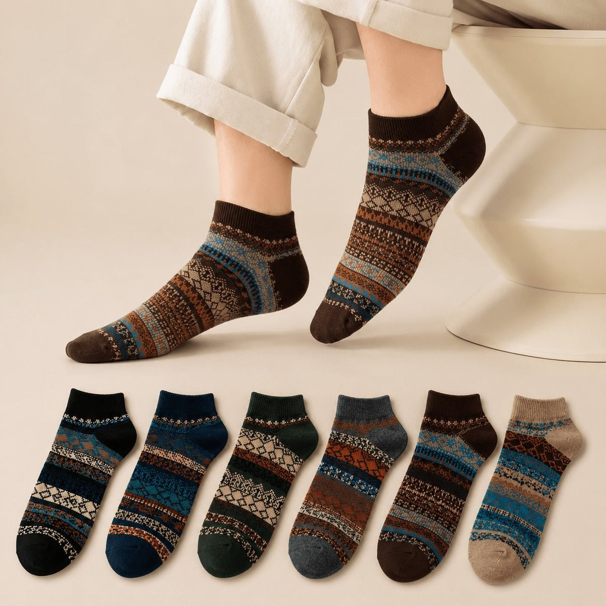 Sleen Edition Vinatge Style New Soft All Season Socks