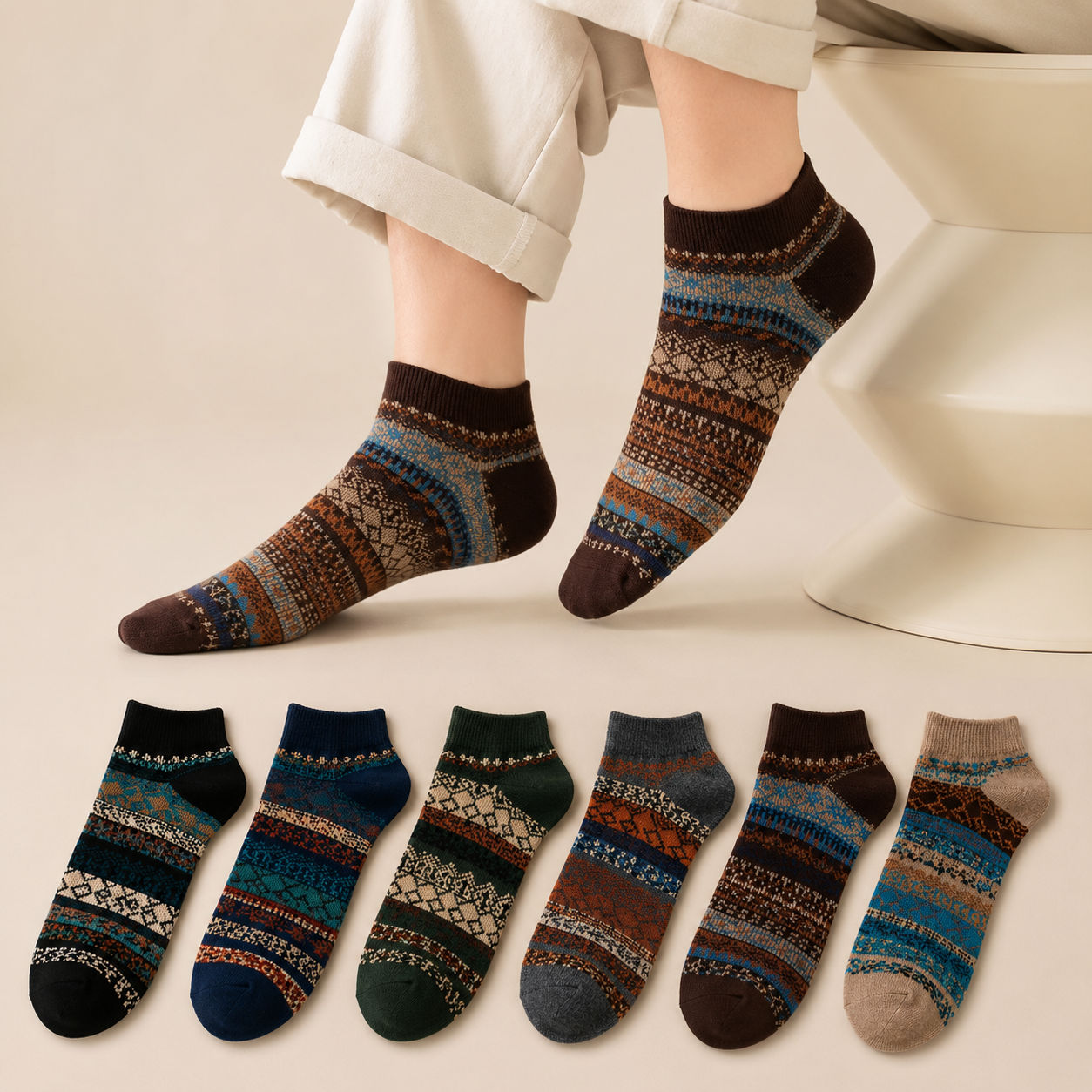 Sleen Edition Vinatge Style New Soft All Season Socks