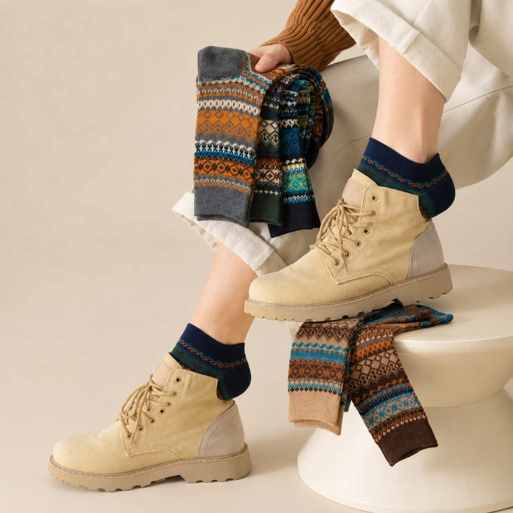Sleen Edition Vinatge Style New Soft All Season Socks