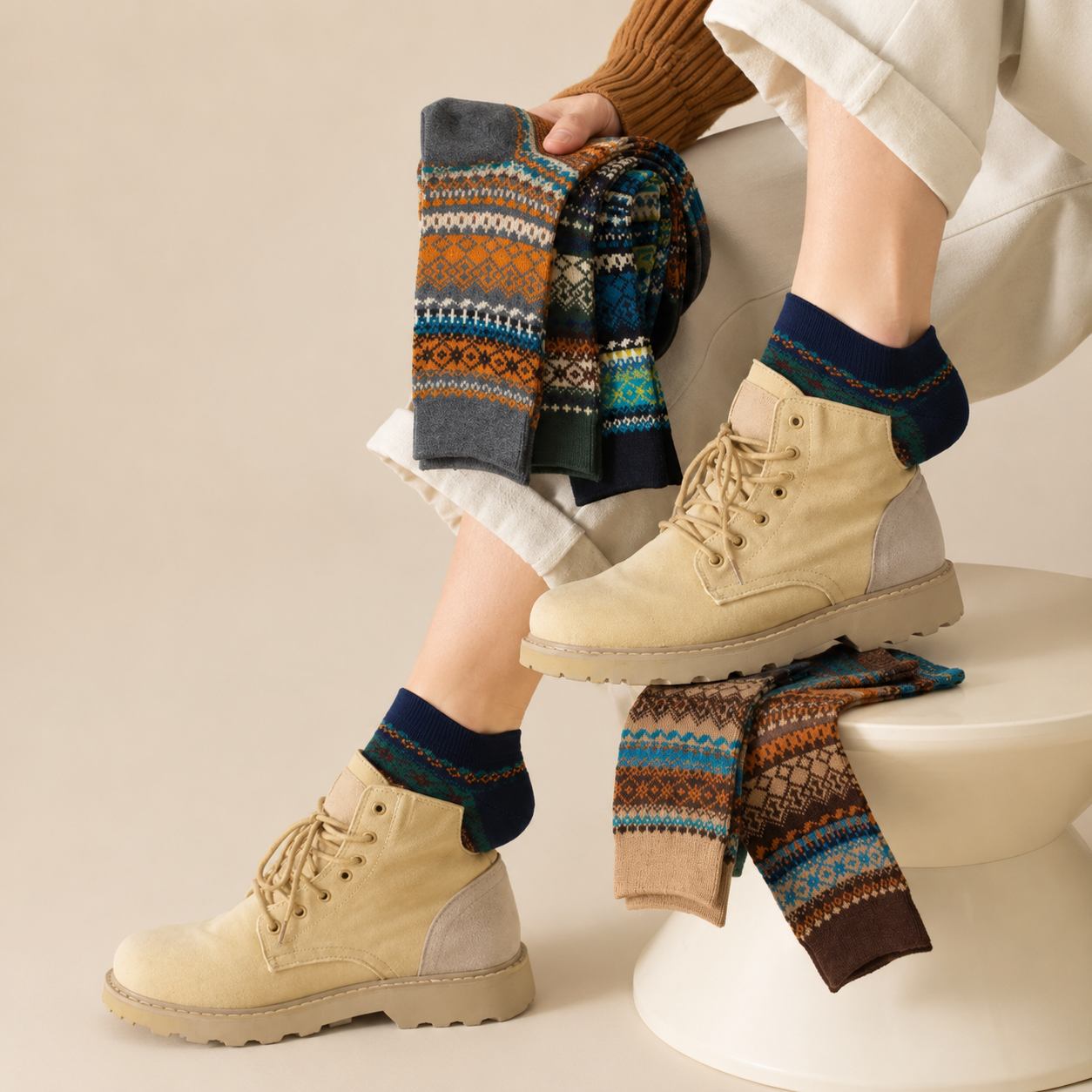 Sleen Edition Vinatge Style New Soft All Season Socks