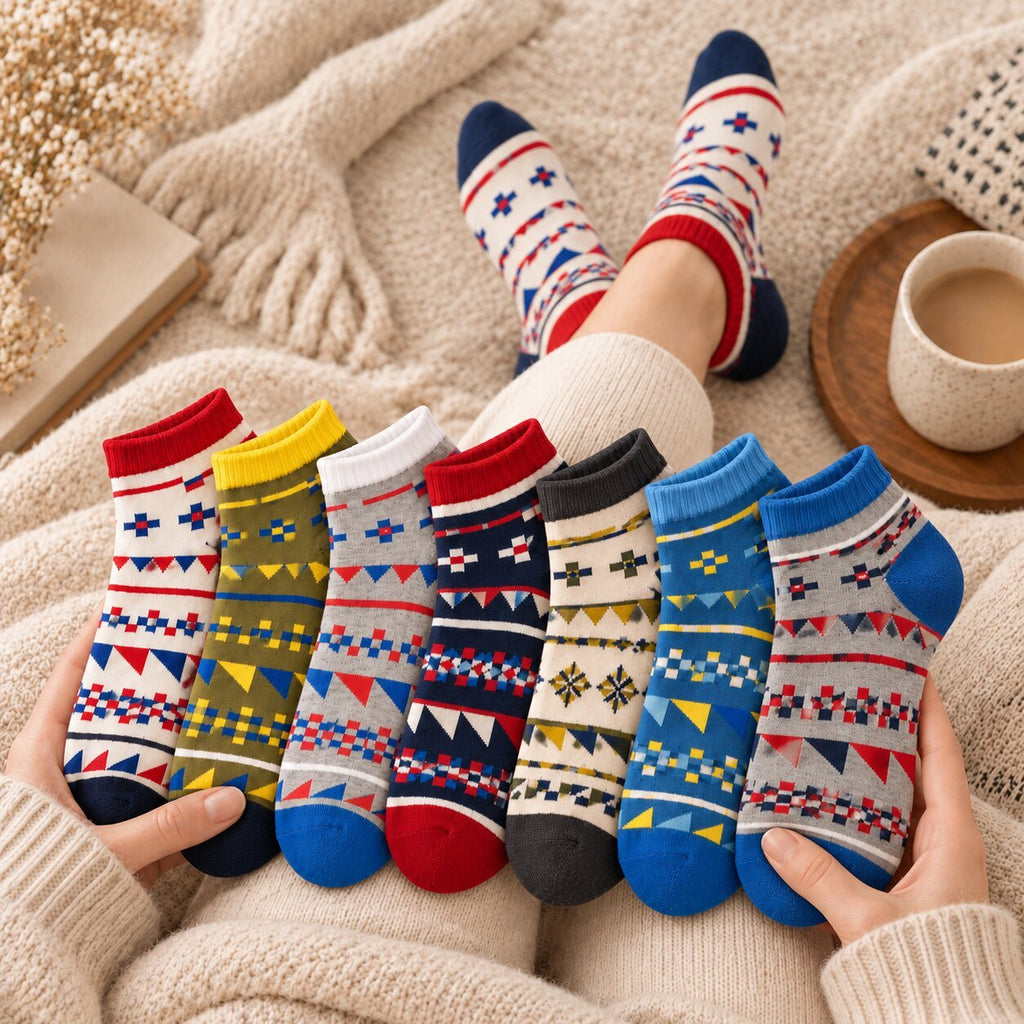 Vintage Design Limited Edition Short Ankle Design Socks