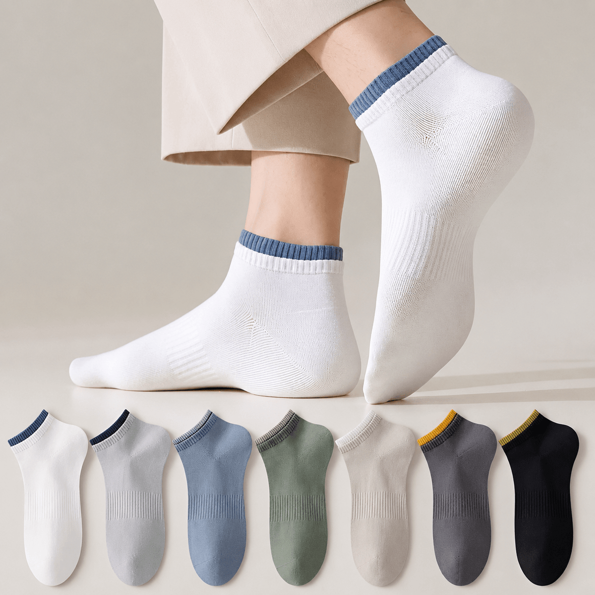 Premium Double Elastic Short Ankle Design Socks