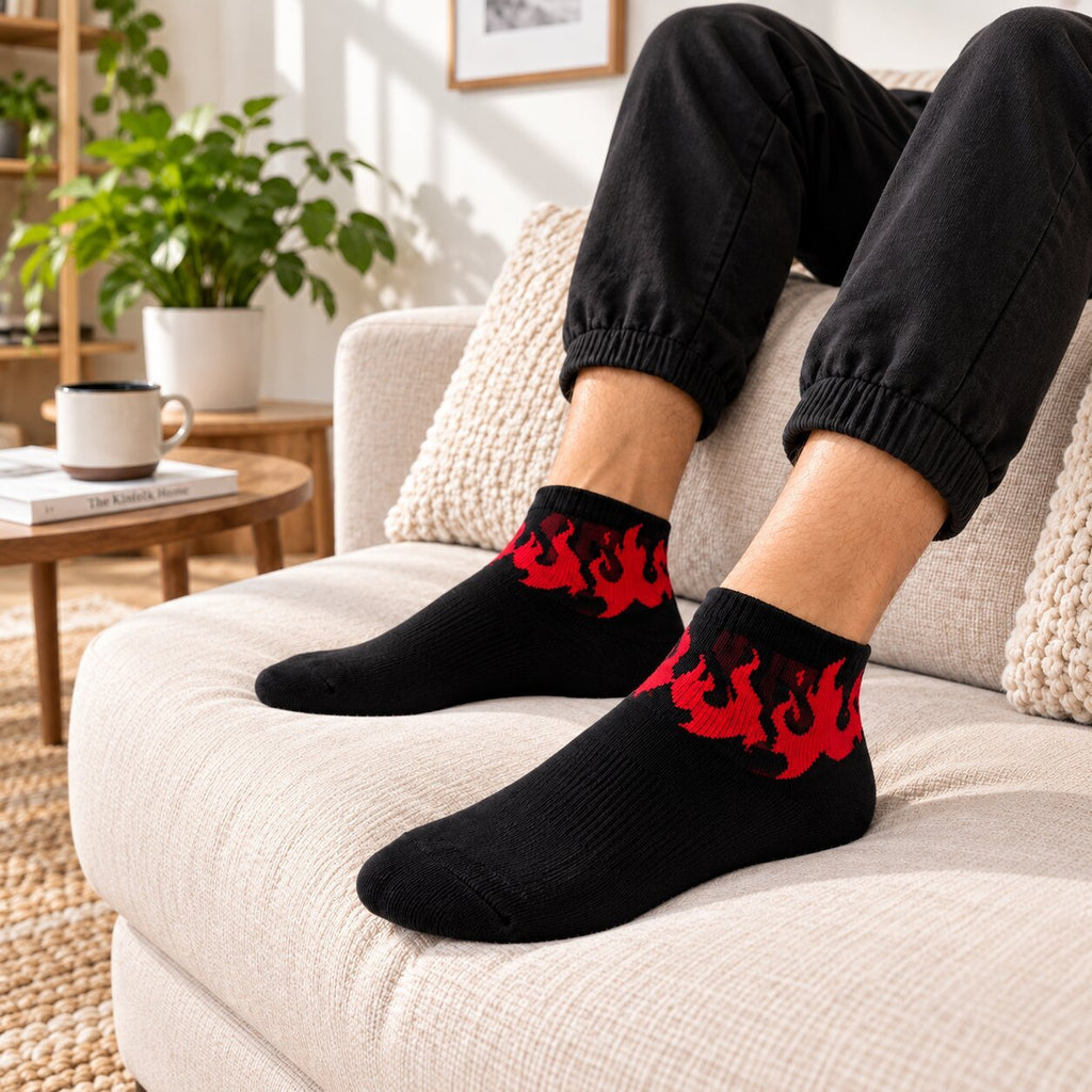Fire Edition Vintage Style New Soft ALL Season Socks