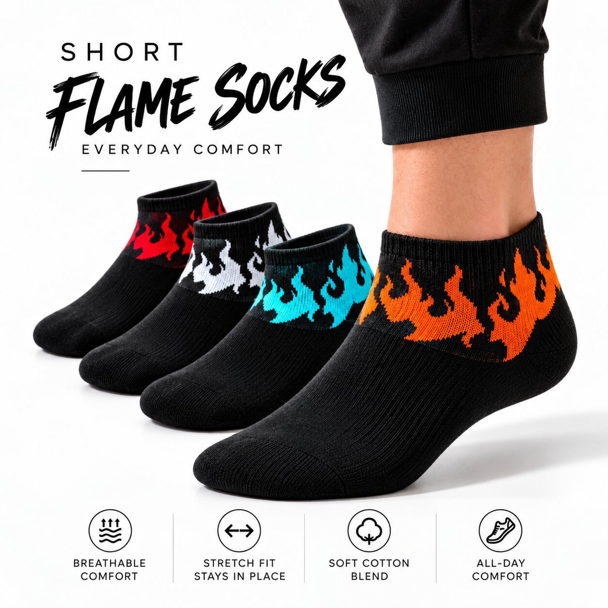 Fire Edition Vintage Style New Soft ALL Season Socks