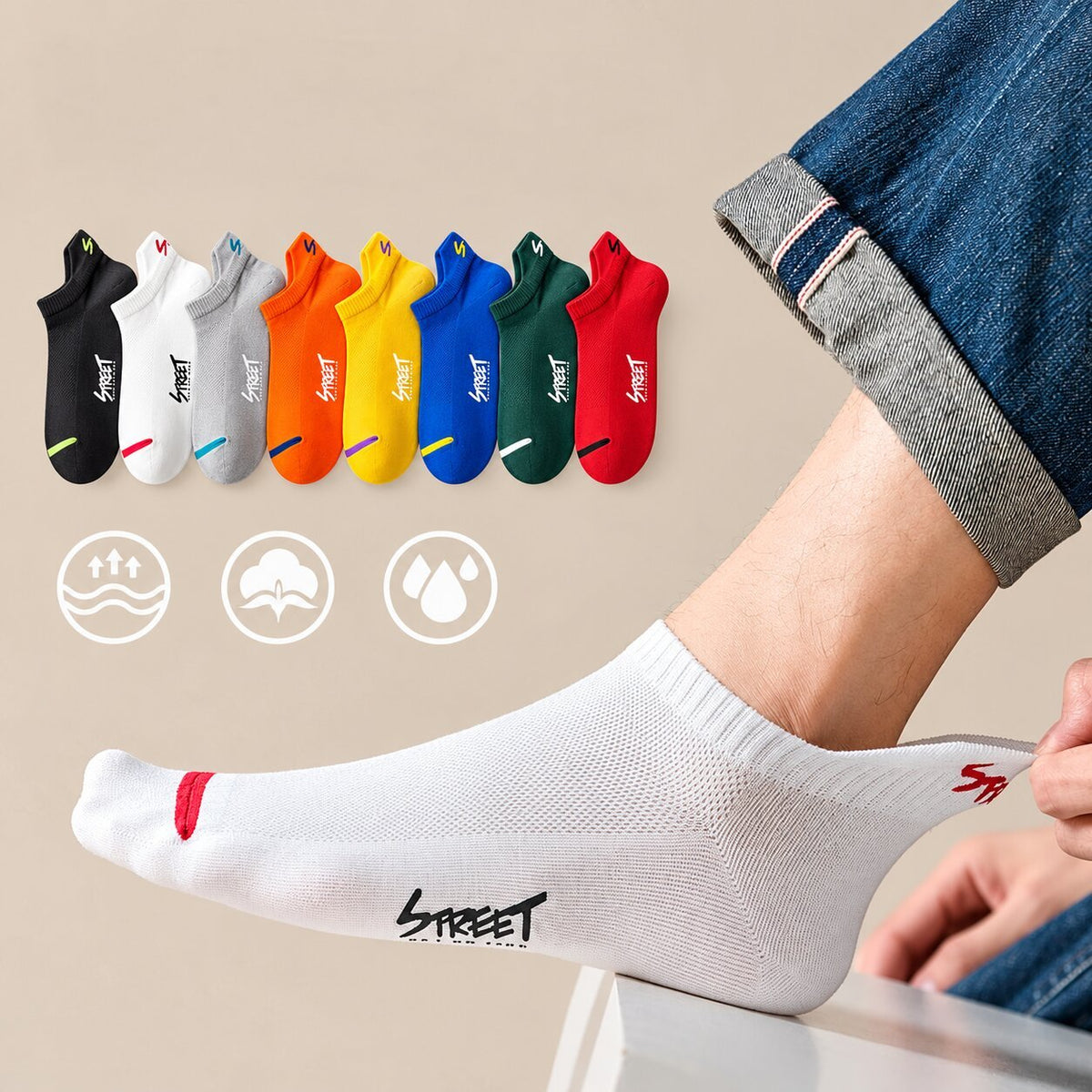 Street Limited Bamboo Edition Short Ankle Design Socks