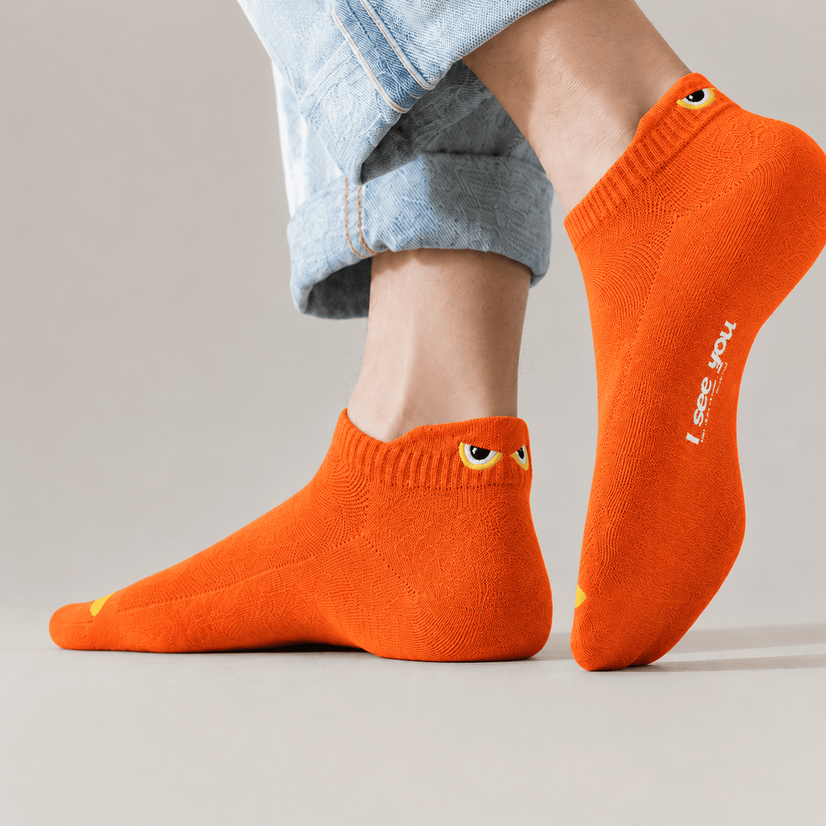 Kira Limited Bamboo Edition Orange I see you socks