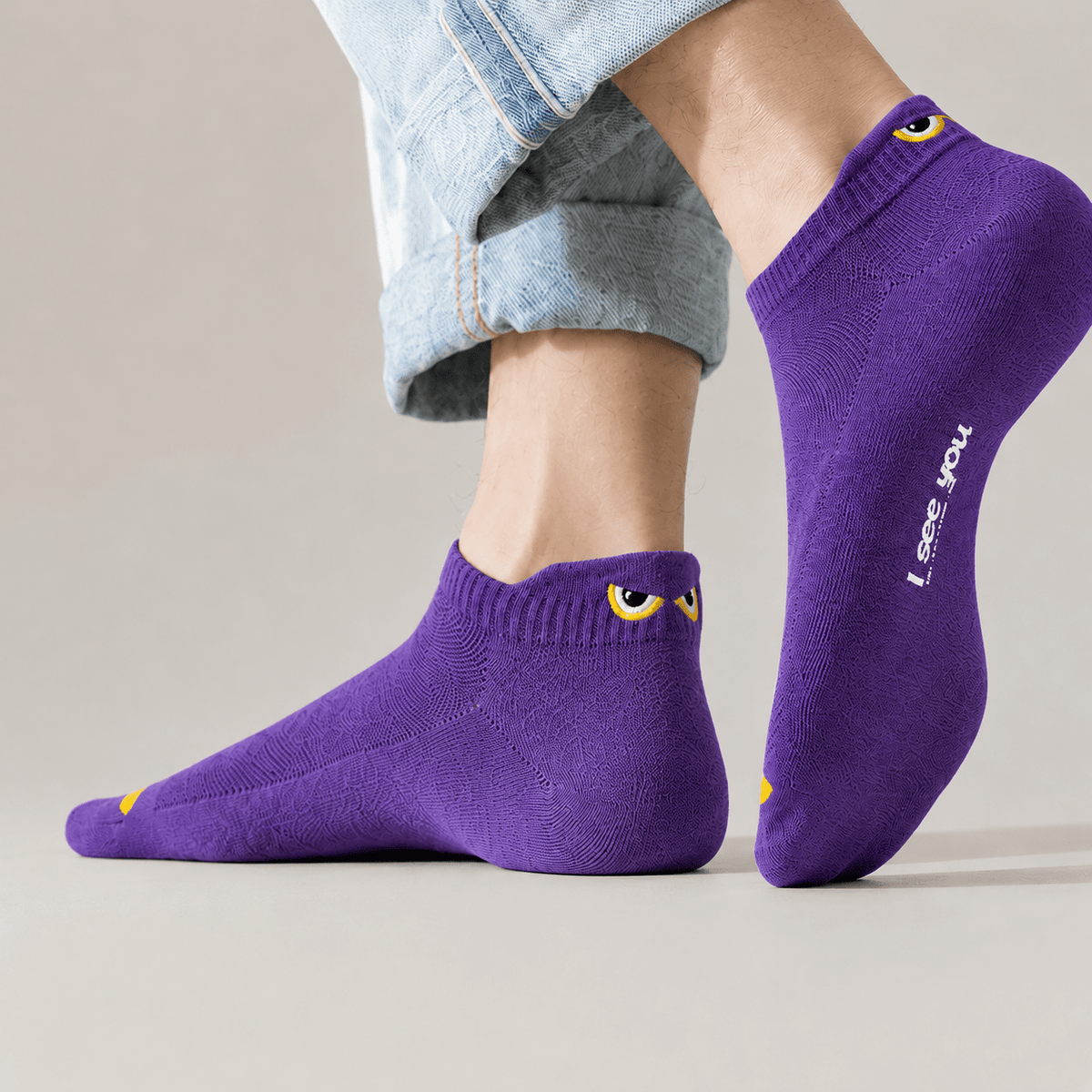 Kira Limited Bamboo Edition Purple I see you socks