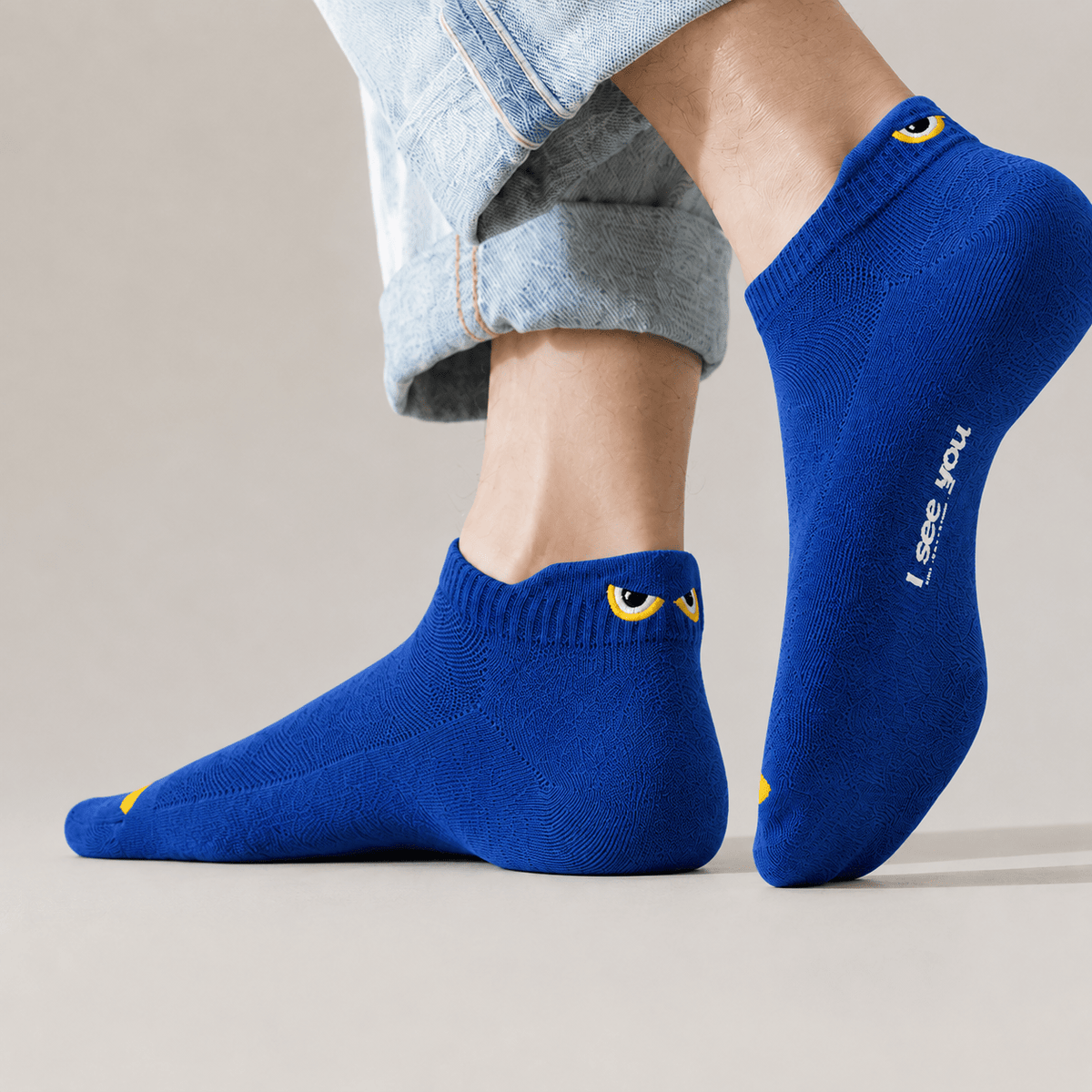 Kira Limited Bamboo Edition Royal Blue I see you socks