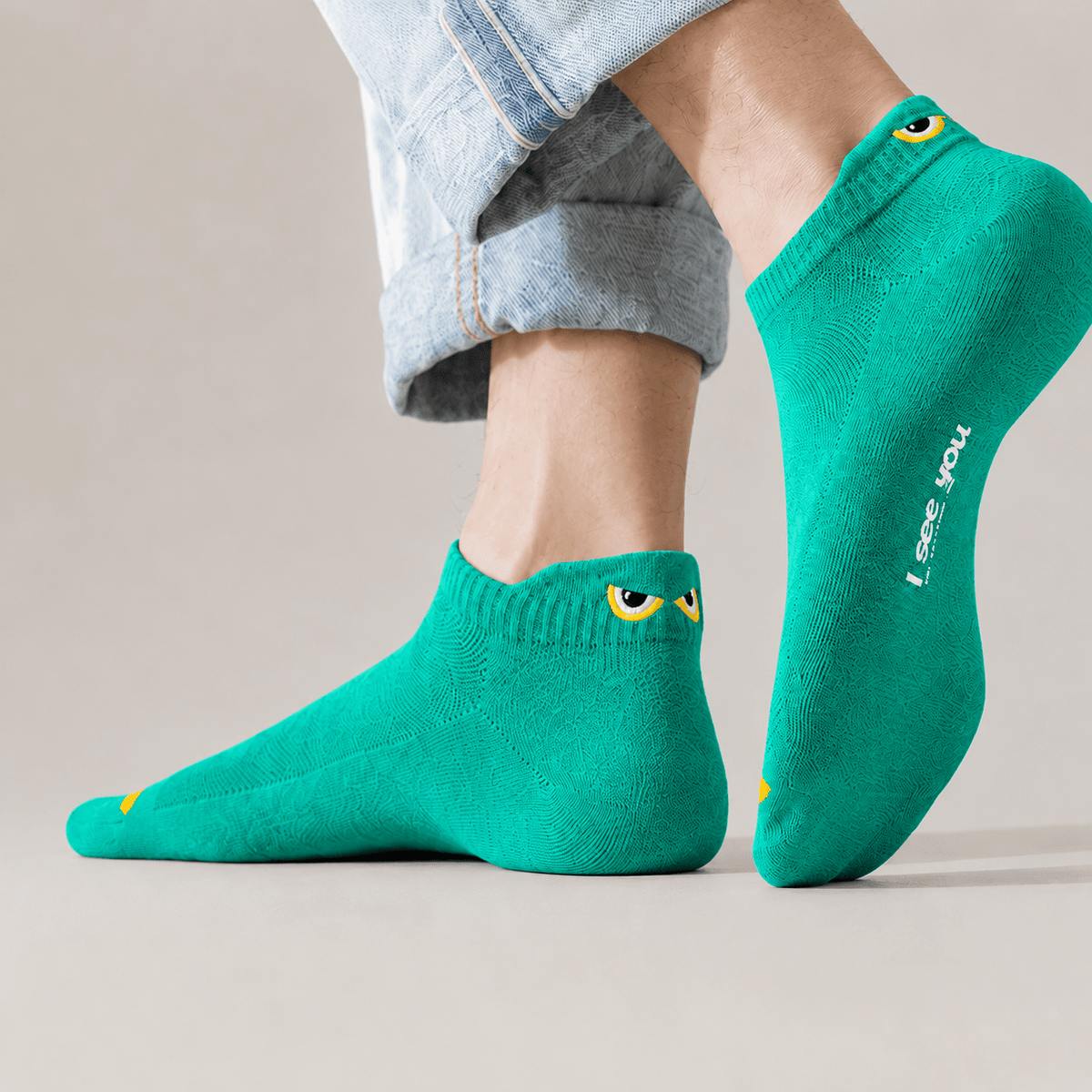 Kira Limited Bamboo Edition Teal I see you socks