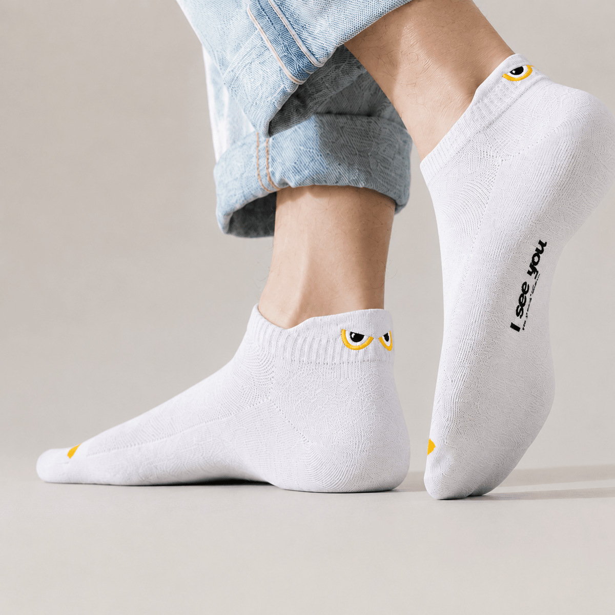 Kira Limited Bamboo Edition White I see you socks
