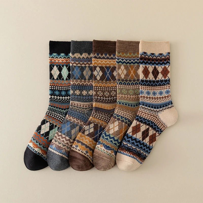 Smiley Vintage Style Designer Socks for All Seasons