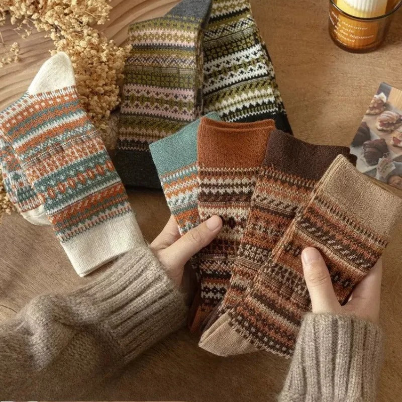 Cady New Edition Vintage Style New Soft Winter Socks
