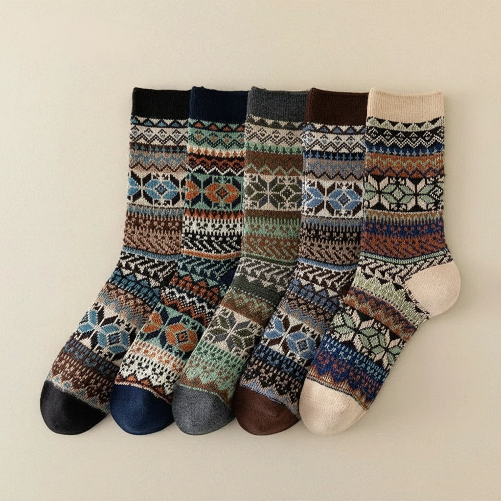 Sleen 2.0 Edition Vinatge Style New Soft Winter Socks
