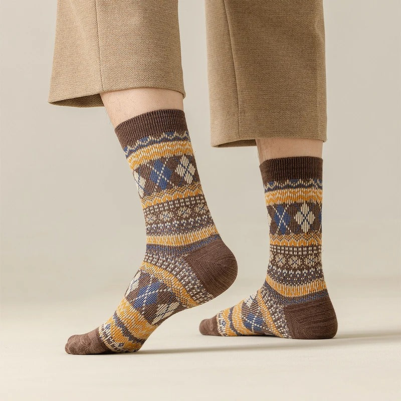 Smiley Vintage Soft Designer Socks for All Seasons