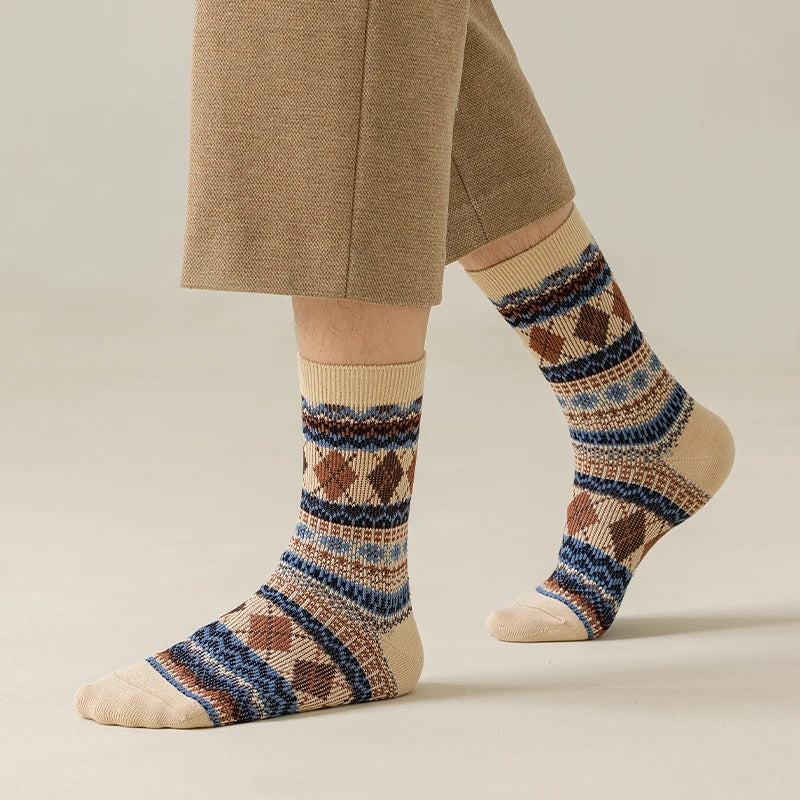 Smiley Vintage Style Designer Socks for All Seasons