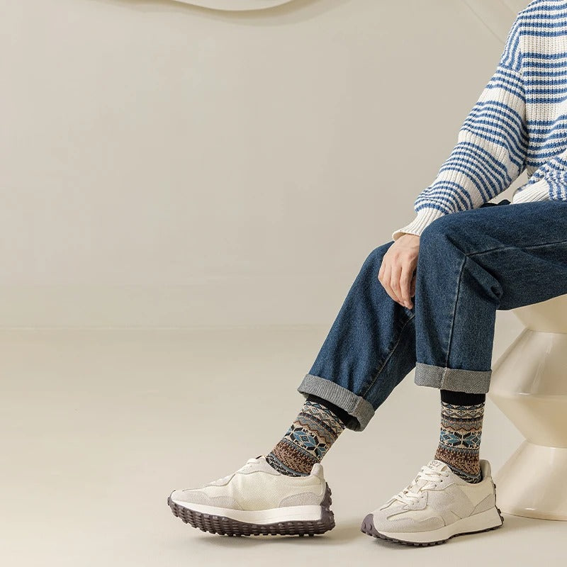 Sleen 2.0 Edition Vinatge Style New Soft Winter Socks