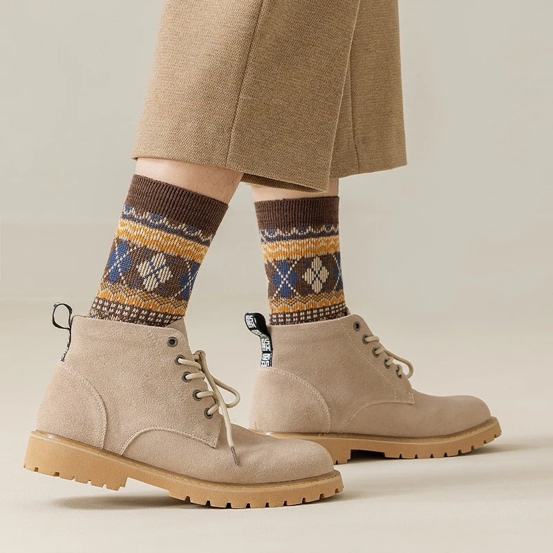 Smiley Vintage Style Designer Socks for All Seasons