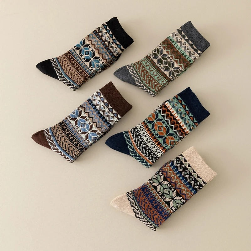 Sleen 2.0 Edition Vinatge Style New Soft Winter Socks