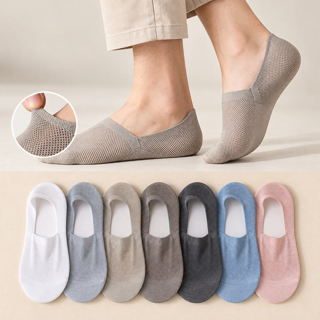 Premium Breathable Reinforced No-Show Socks