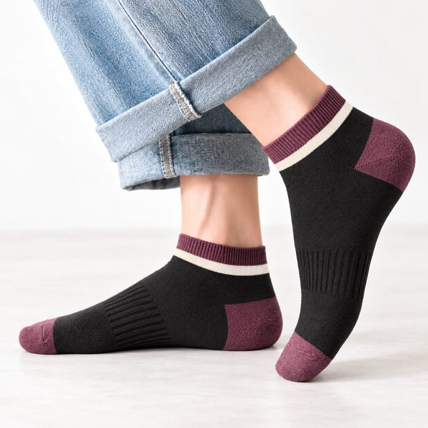 Cady design socks worn on feet