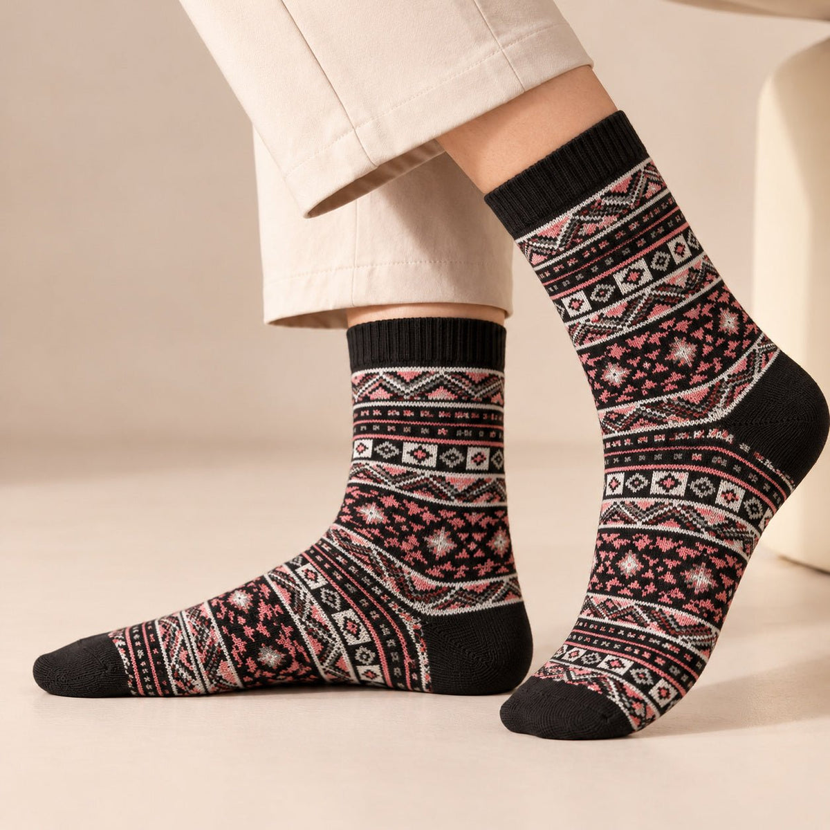 Nordic Ivory Rust Edition long socks