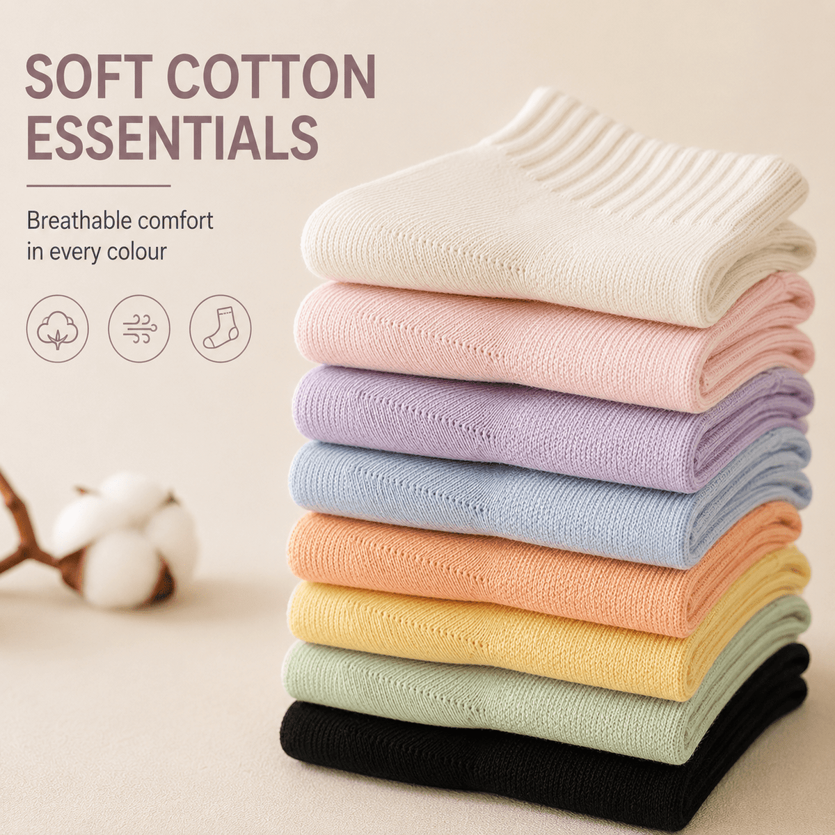 ALL Bamboo Vintage Style New Soft All Season Socks